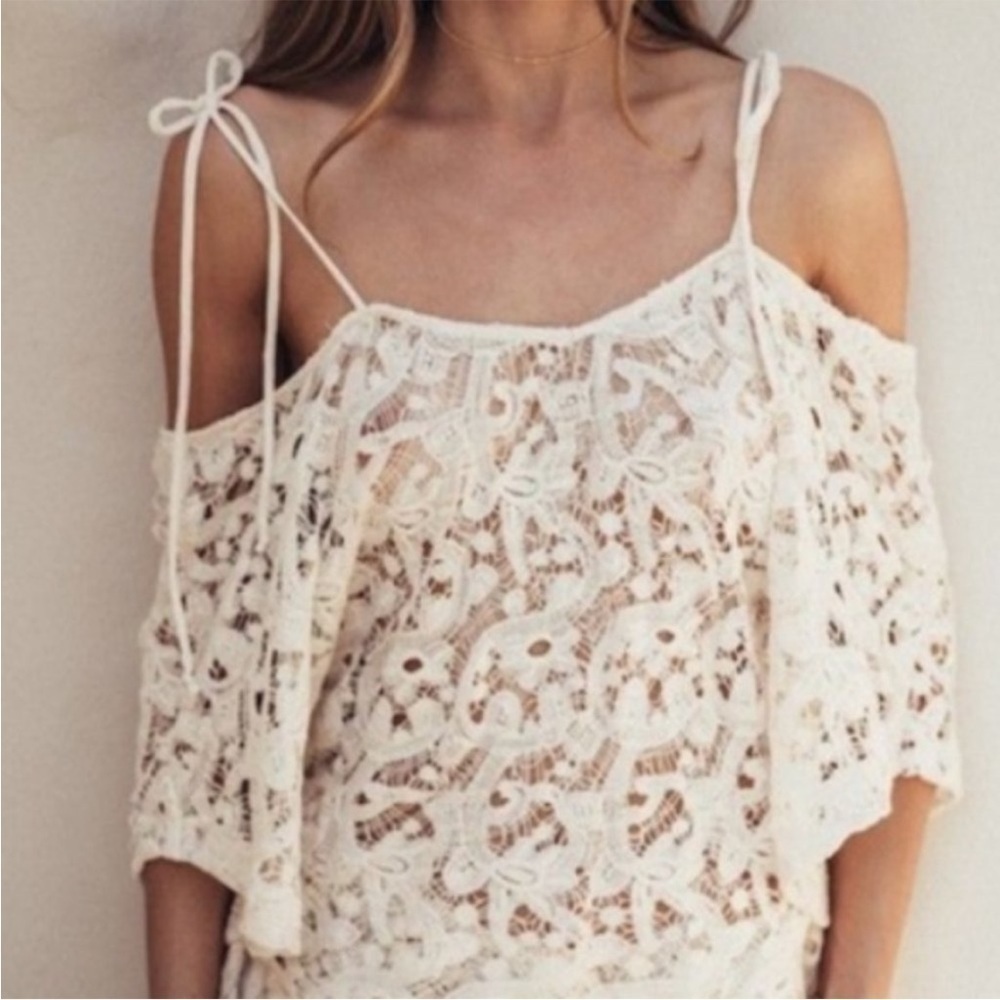 Eberjey Lupita Crista Crochet Top Size M/L